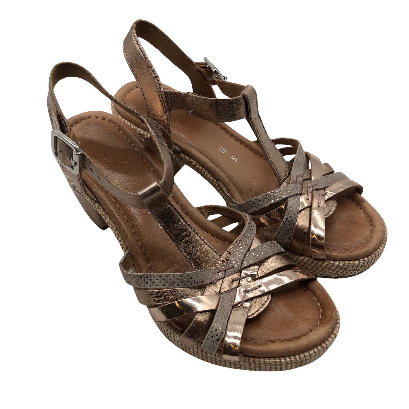 Unisex Gabor - Heeled sandals, size 38 - Beige (2)