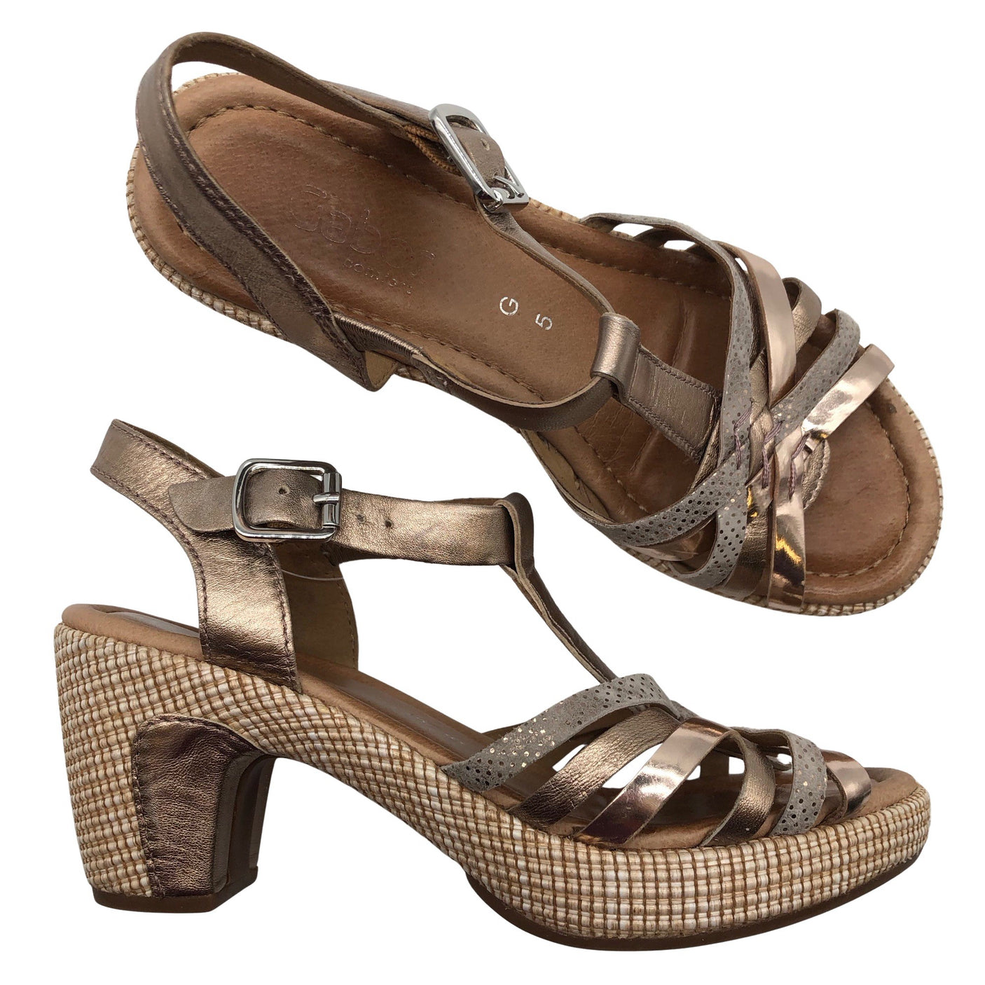 Unisex Gabor - Heeled sandals, size 38 - Beige (1)