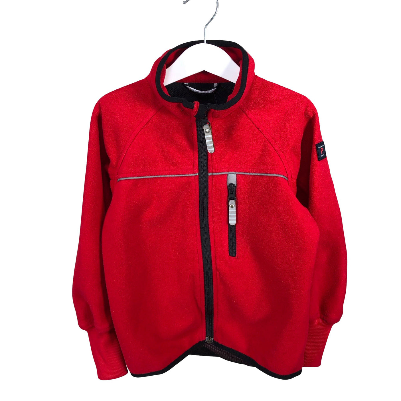 Unisex Polarn O. Pyret - Windfleece jacket, size 104 - 110 - Red (1)