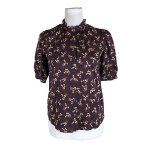 Unisex Holly & Whyte by Lindex - Short-sleeved blouse, size 36 - Wine red (1)