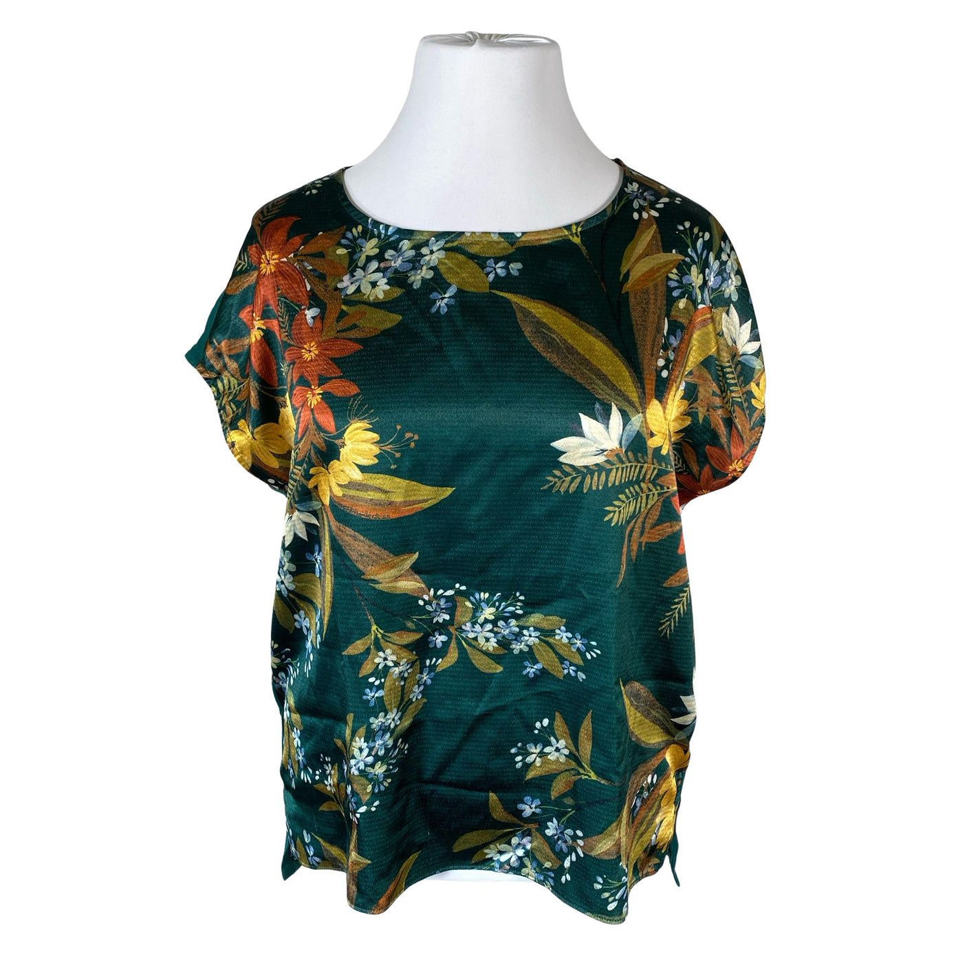 Unisex Per Una by Marks & Spencer - Short-sleeved blouse, size 42 - Green (1)