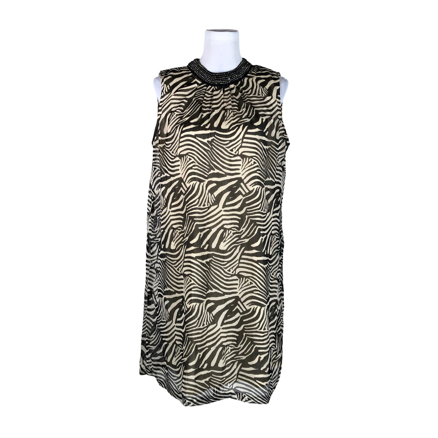 Unisex Ze-Ze - Schiffon dress, size 40 - Beige (1)