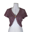 Unisex Noa Noa - Knit bolero jacket, size 36 - Violet ()