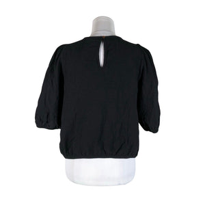 Unisex Kaiko - Short-sleeved blouse, size 38 - Black (2)