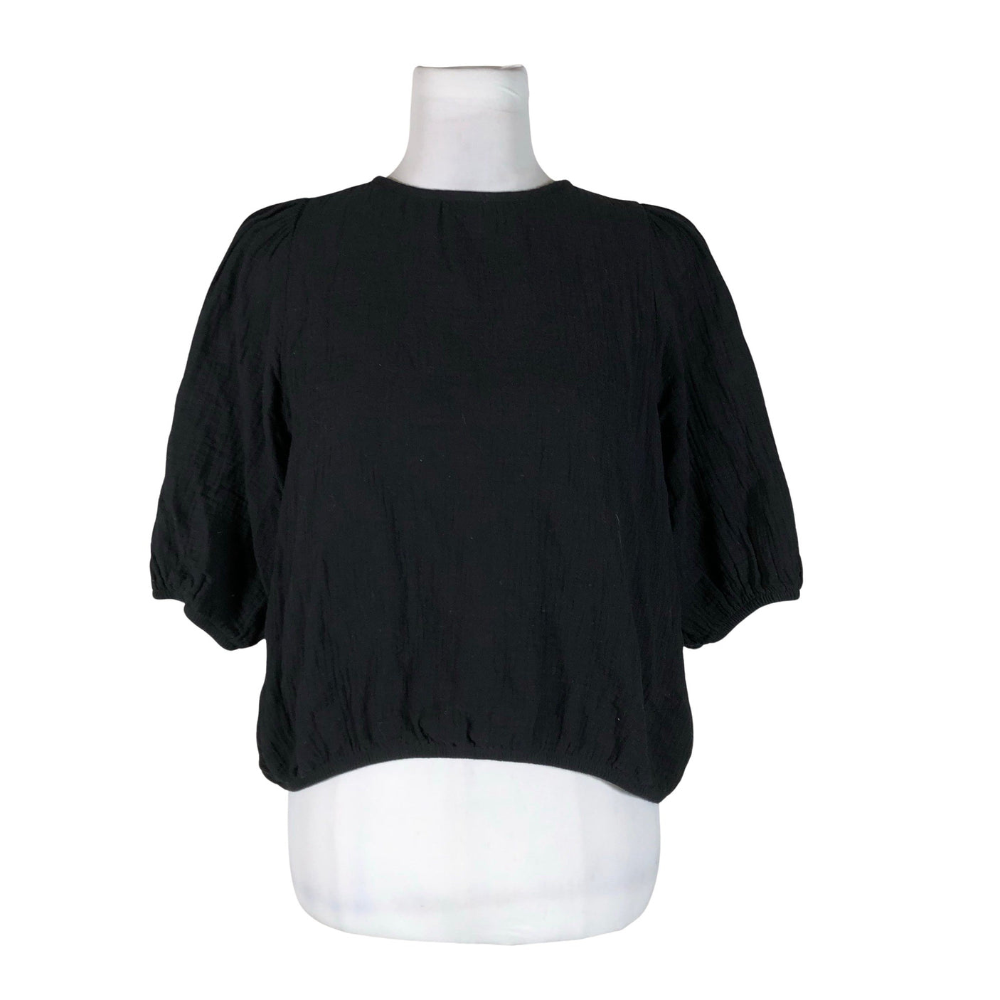 Unisex Kaiko - Short-sleeved blouse, size 38 - Black (1)