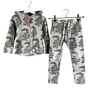 Unisex Metsola - Sweatshirt and pants set, size 98 - 104 - Green (1)