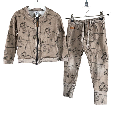 Unisex Metsola - Sweatshirt and pants set, size 98 - 104 - Beige ()