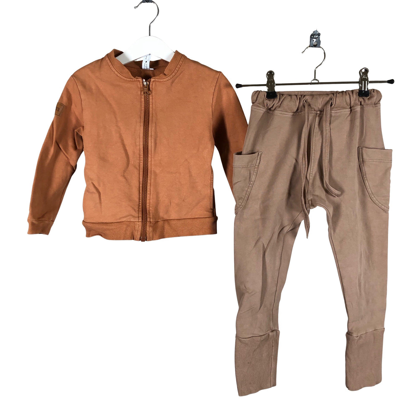 Unisex Metsola - Sweatshirt and pants set, size 98 - 104 - Brown (1)