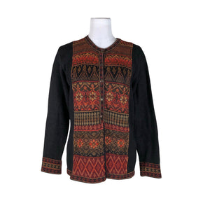 Unisex Intiwara Alpaca - Cardigan, size 40 - Black (1)