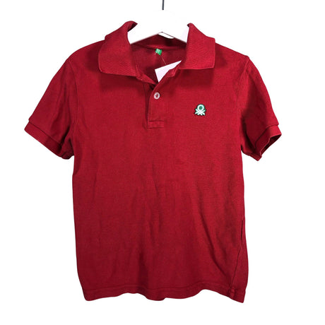 Unisex Benetton - Polo shirt, size 116 - 122 - Red ()