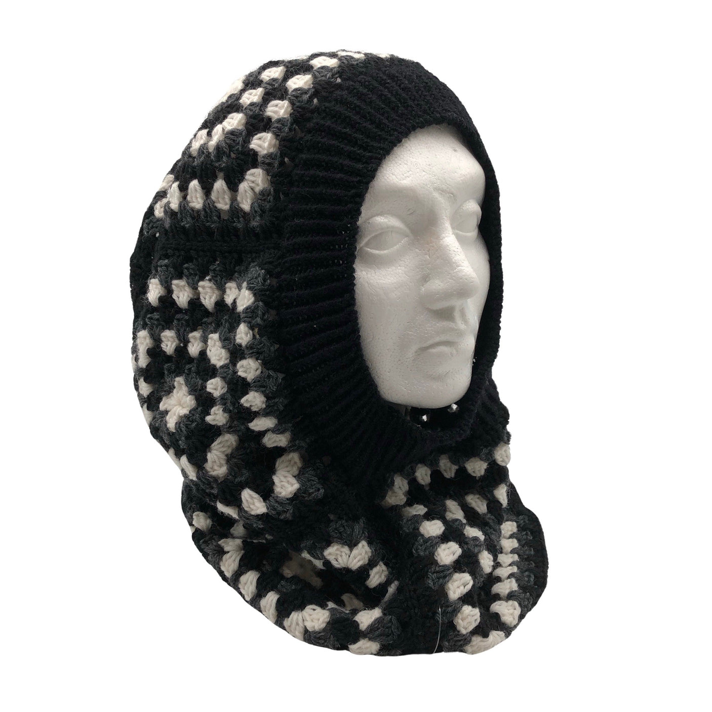 Unisex Handmade - Winter beanie, size 58 - 60 cm - Black (2)