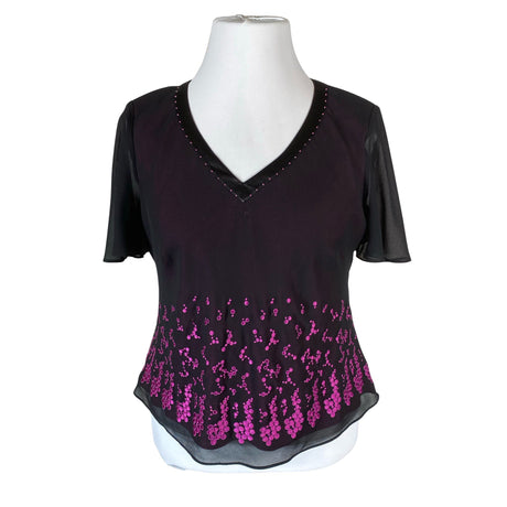 Unisex Jacques vert - Short-sleeved blouse, size 42 - Wine red ()
