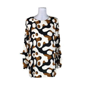 Unisex Marimekko - Schiffon tunic, size 38 - Brown (1)