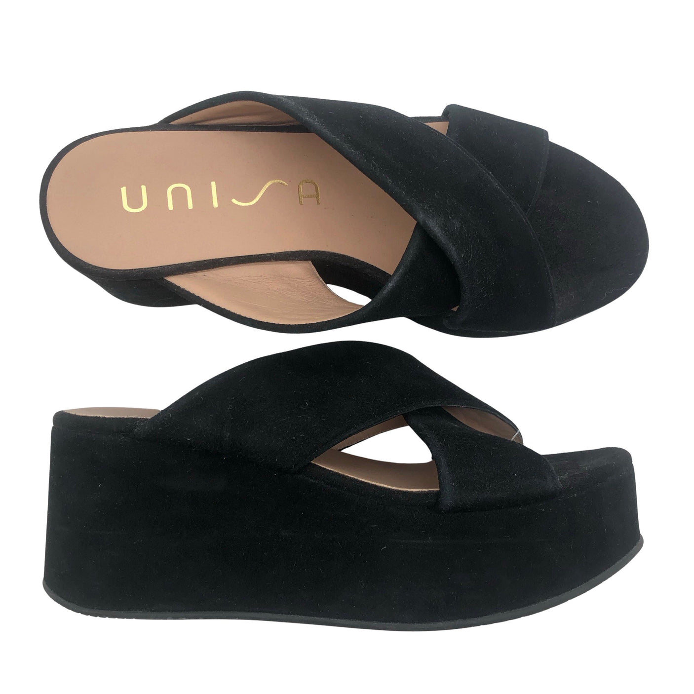 Unisex Unisa - Wedge sandals, size 37 - Black (1)