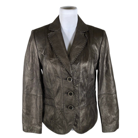 Unisex Gerry Weber - Leather jacket, size 40 - Brown ()