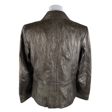 Unisex Gerry Weber - Leather jacket, size 40 - Brown (2)