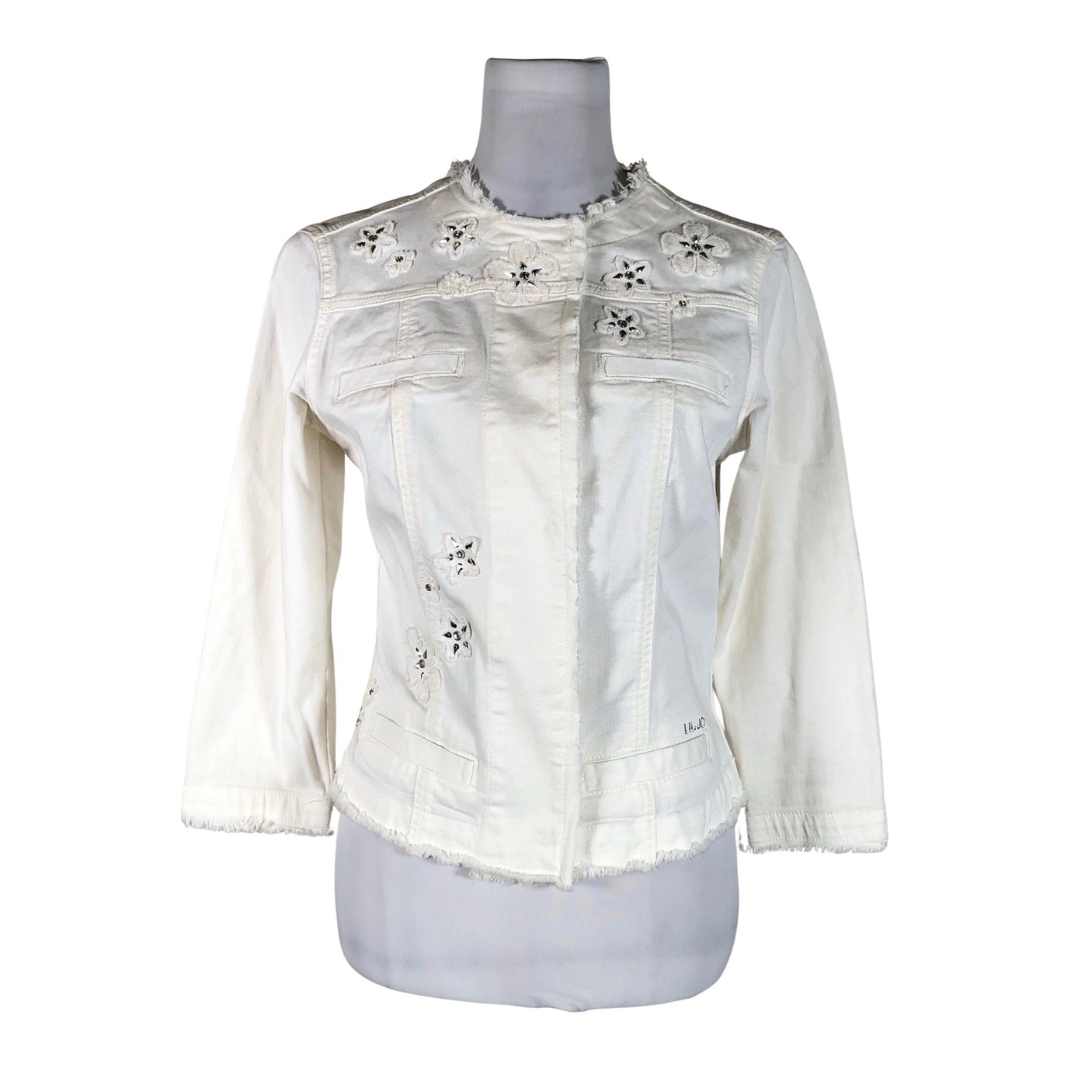 Unisex Liu Jo - Denim jacket, size 40 - Natural white (1)