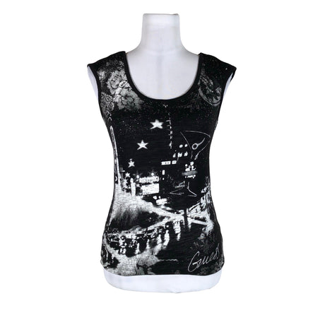 Unisex Guess - Tricot tank top, size 34 - Black ()