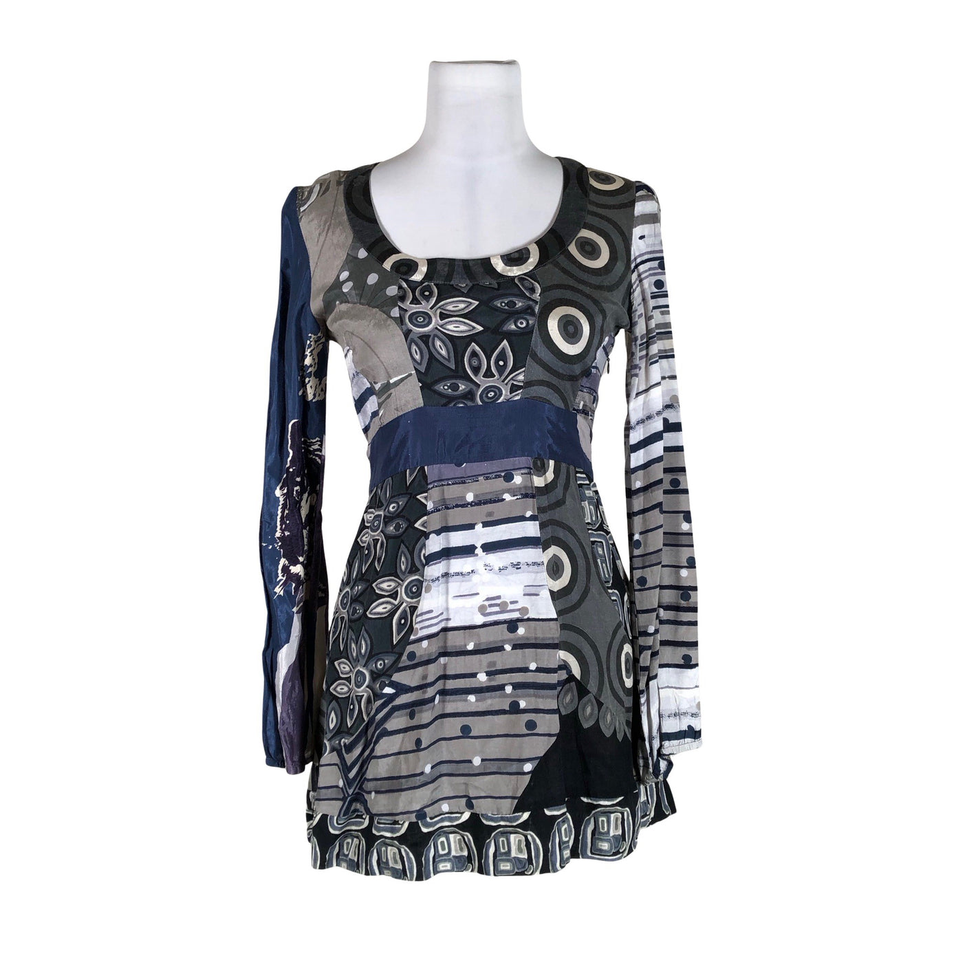 Unisex Desigual - Schiffon dress, size 36 - Gray (1)