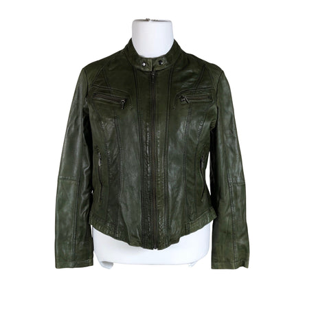 Unisex Saki - Leather jacket, size 48 - Green ()