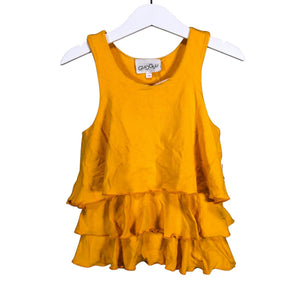 Unisex Gugguu - Tricot tank top, size 110 - 116 - Yellow (1)