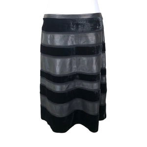 Unisex Salvatore Ferragamo - Leather skirt, size 38 - Black (1)