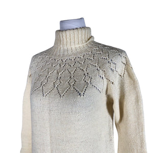 Unisex Handmade - Knit dress, size 36 - Natural white (3)