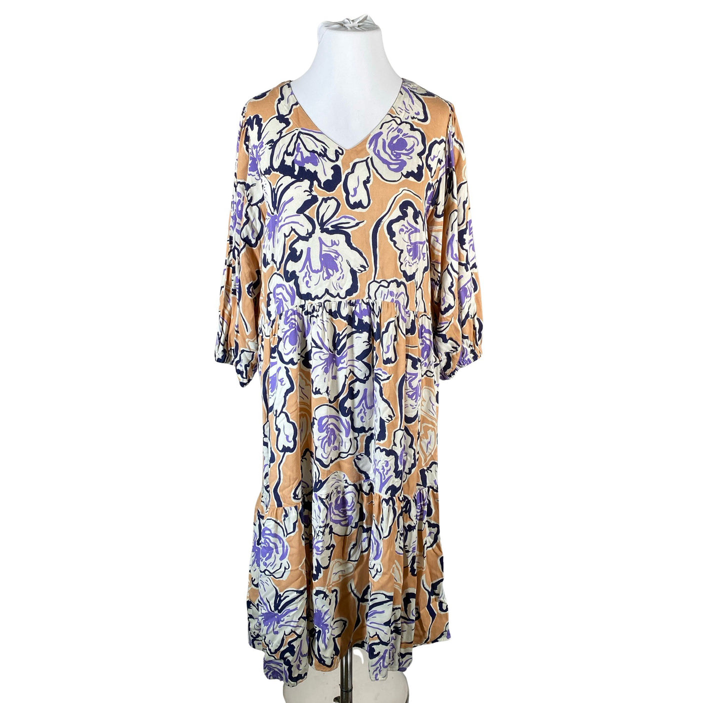 Unisex Nanso - Schiffon dress, size 46 - Orange (1)