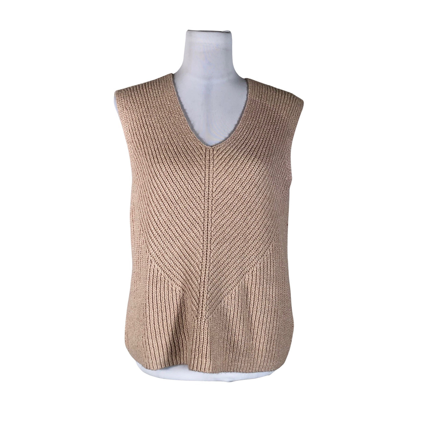 Unisex Tom Tailor - Knit vest, size 36 - Beige (1)
