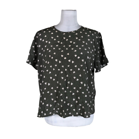 Unisex R-collection - Short-sleeved blouse, size 40 - Green ()