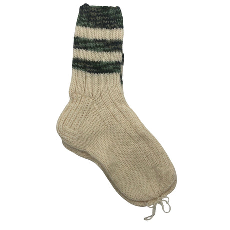 Unisex Handmade - Wool socks, size 39 - Natural white ()