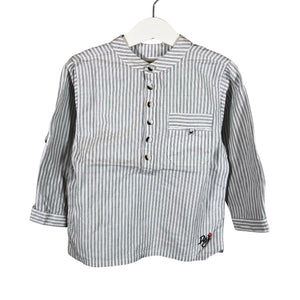 Unisex D&J Familjeklubben - Collared shirt, size 98 - 104 - Gray (1)