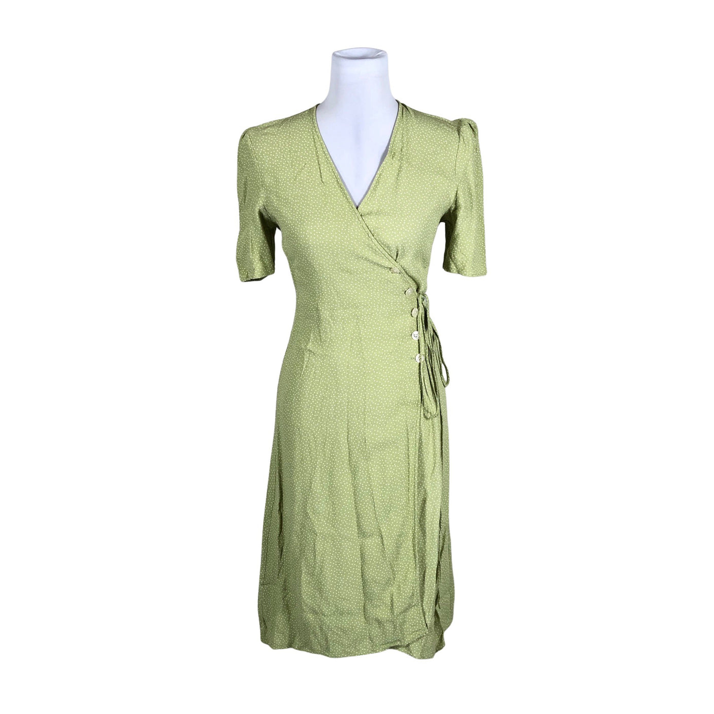 Unisex Rouje - Schiffon dress, size 38 - Green (1)