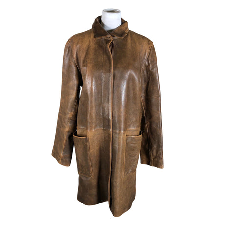 Unisex DKNY - Leather jacket, size 40 - Brown ()