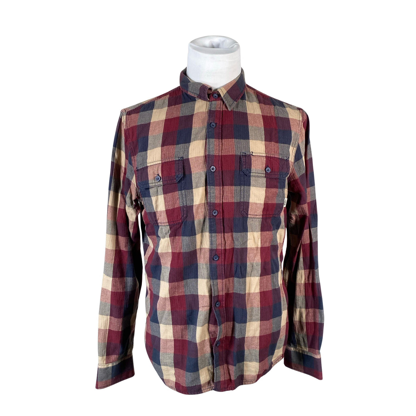 Unisex Vans - Flannel shirt, size L - Wine red (1)