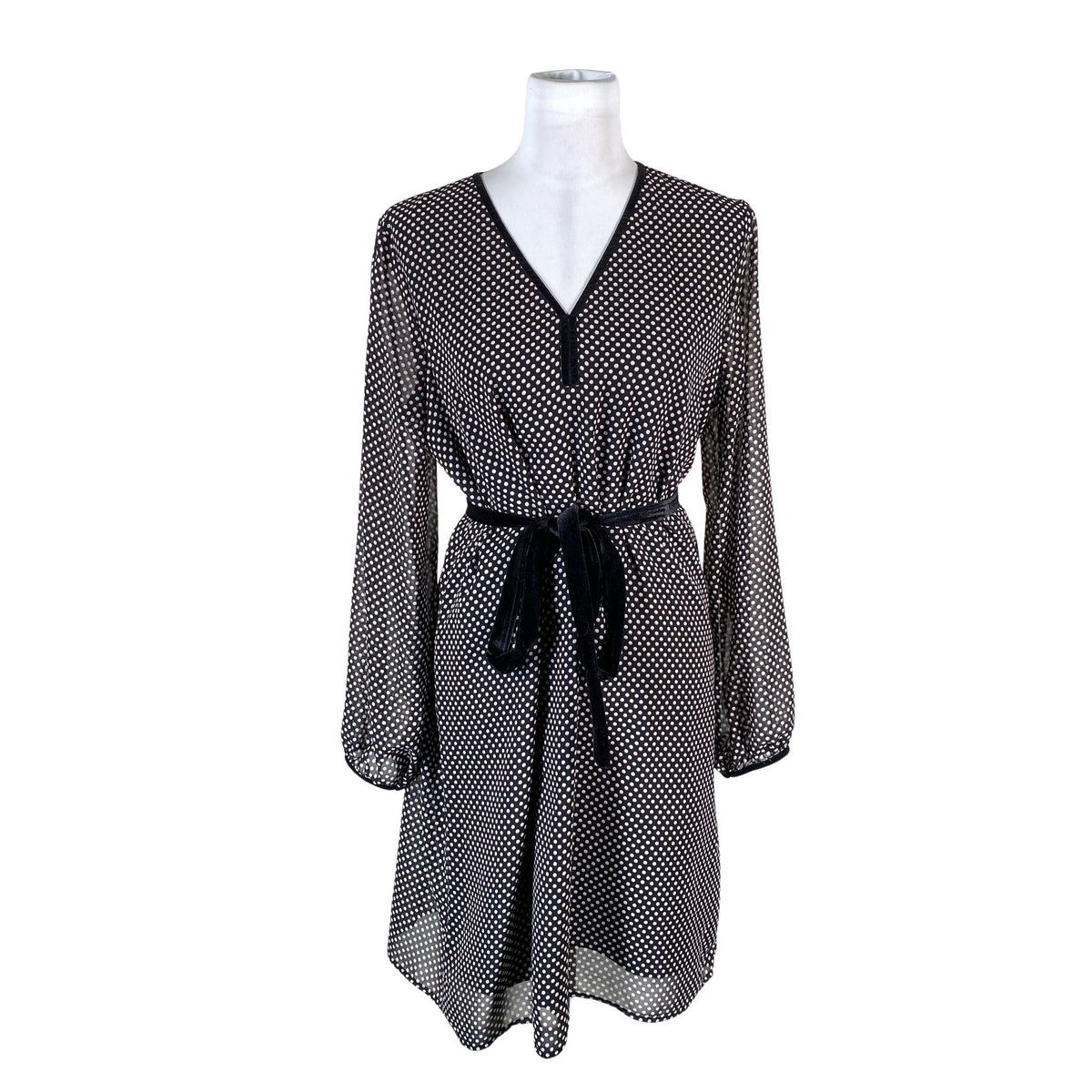 Unisex Cortefiel - Schiffon dress, size 40 - Black (1)