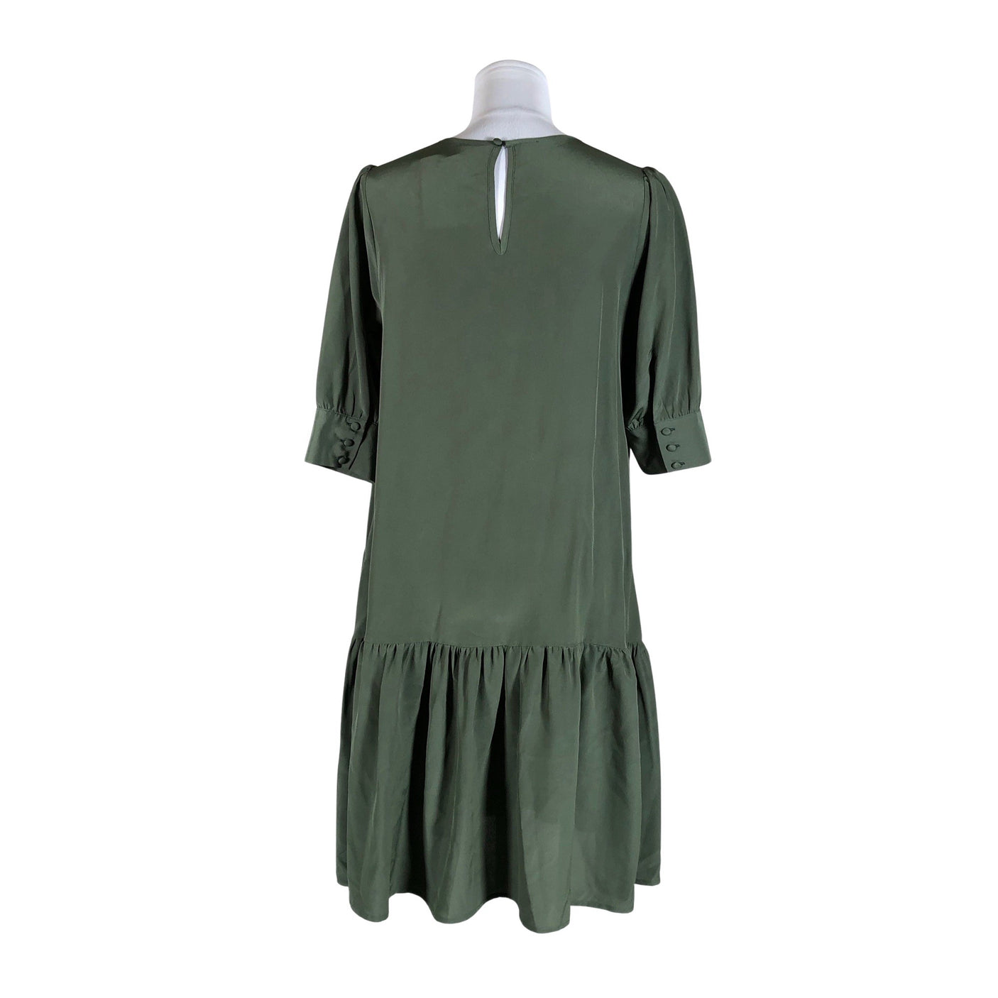 Unisex R-collection - Schiffon dress, size 34 - Green (2)