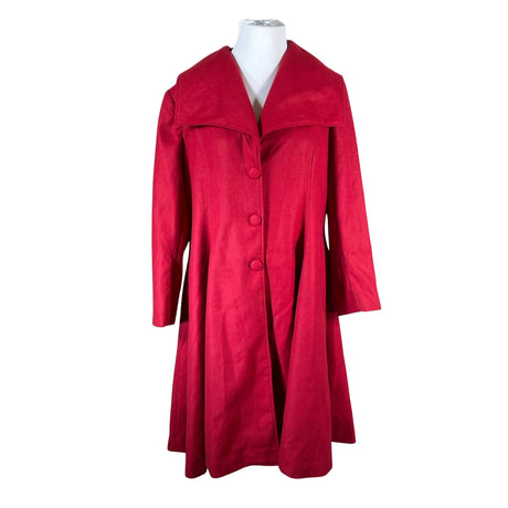 Unisex Hell Bunny - Wool coat, size 48 - Red ()