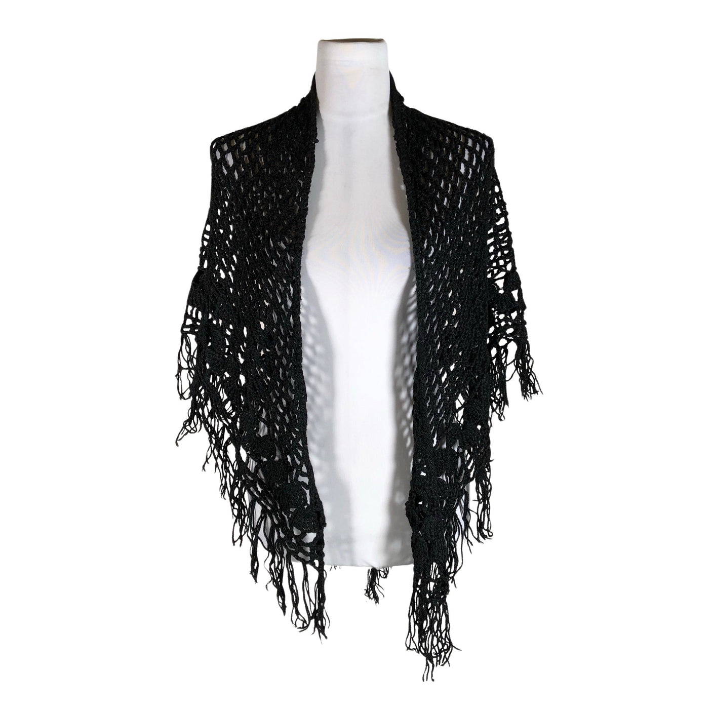 Unisex Handmade - Shawl, size Maxi - Black (1)