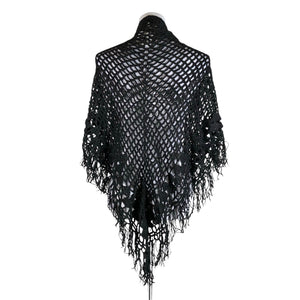 Unisex Handmade - Shawl, size Maxi - Black (2)
