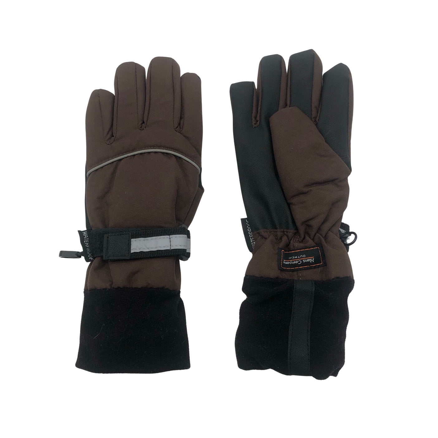 Unisex Hans Company - Sprint/Fall gloves, size 5 - 8 vuotta - Brown (1)