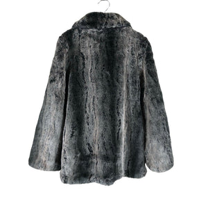Unisex Lindex - Faux fur coat, size 134 - 140 - Gray (2)