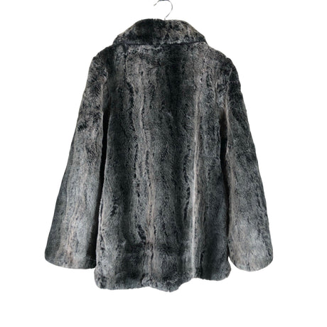 Unisex Lindex - Faux fur coat, size 134 - 140 - Gray (2)