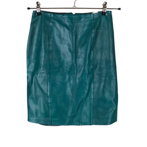 Unisex Evan Davies - Leather skirt, size 36 - Green (1)