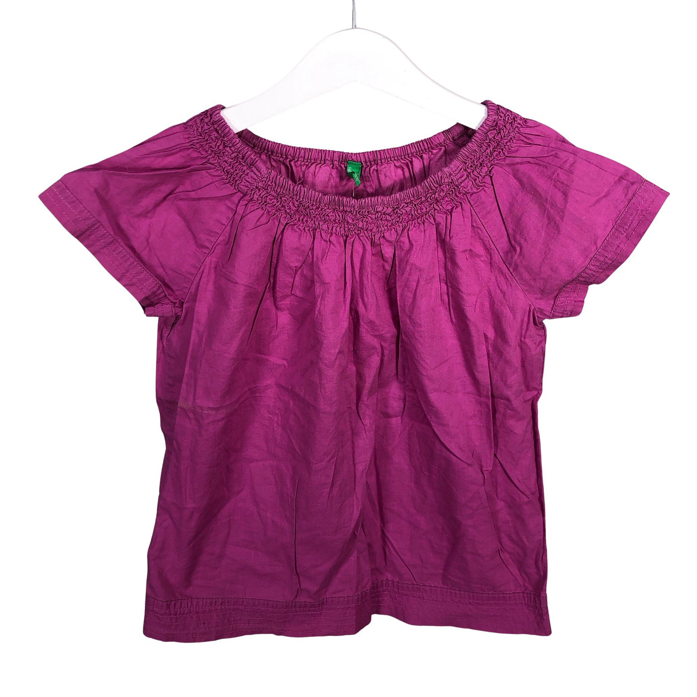 Unisex Benetton - Short-sleeved blouse, size 110 - 116 - Pink (1)