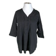 Unisex Ulla Popken - Schiffon tunic, size 44 - Black ()