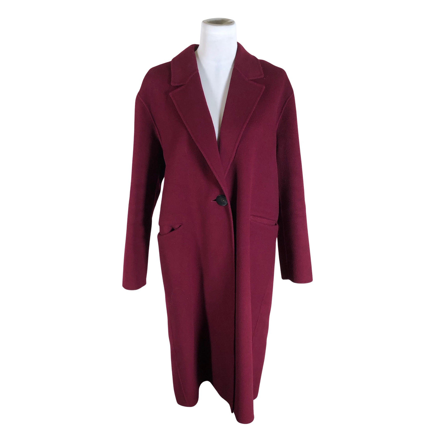 Unisex Massimo Dutti - Wool coat, size 40 - Violet (1)