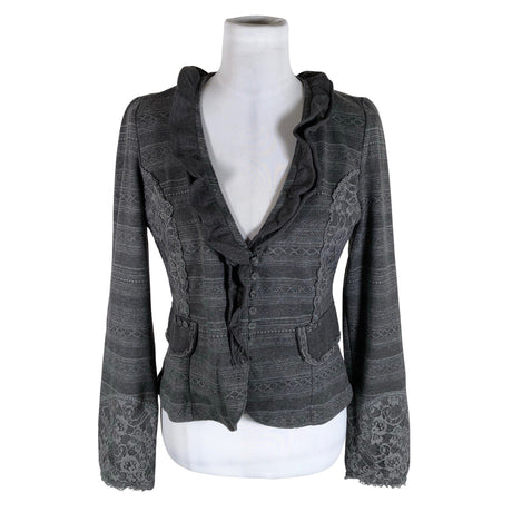 Unisex Cream - Cardigan, size 38 - Gray ()