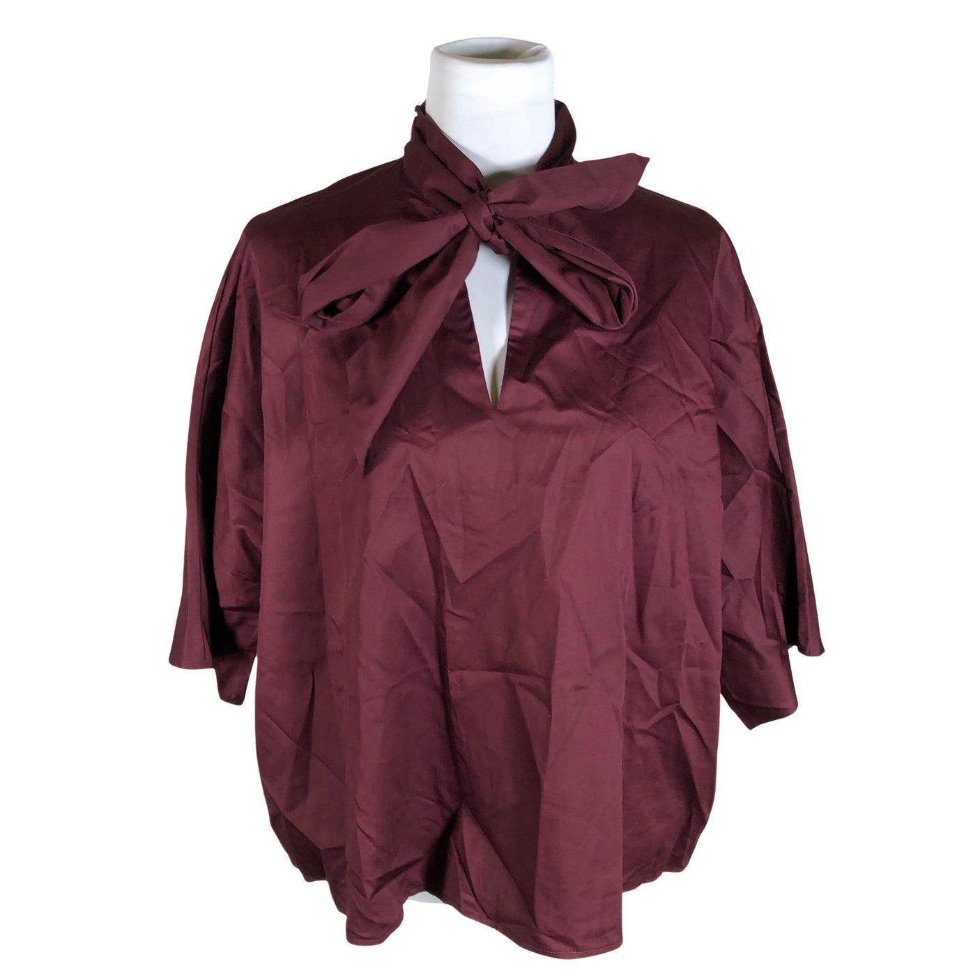 Unisex Y.A.S - Short-sleeved blouse, size 38 - Wine red (1)