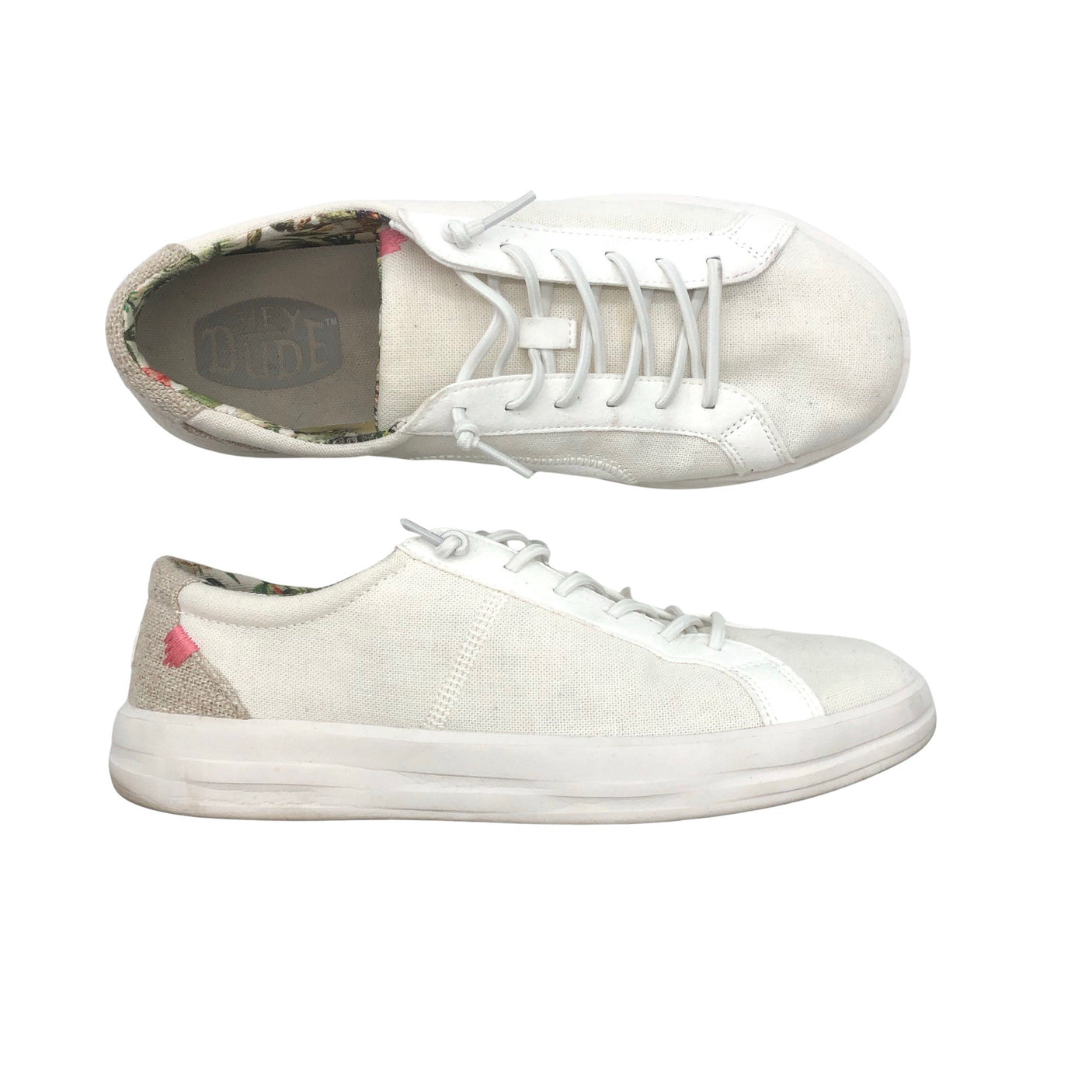Unisex Hey Dude - Casual sneakers, size 40 - Natural white (1)